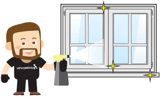 The next step, using the specialist cleaning products, is to fully clean and de-grease the uPVC windows or doors.